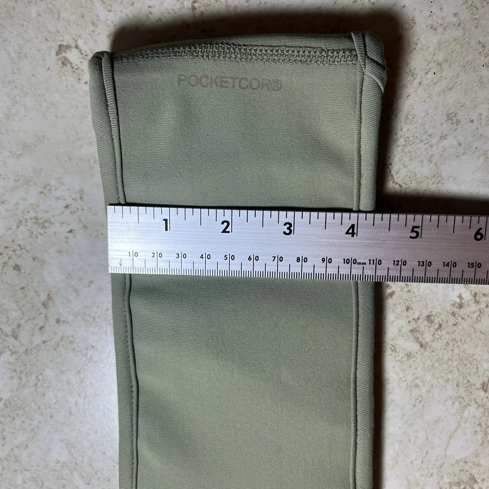 Alina Sol Women's XS Stretch Pocketcor Belt Waist Pack Light Olive Green Pockets